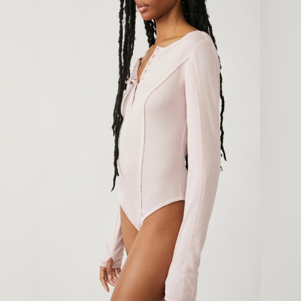 NWT Free People Sloane Henley Bodysuit